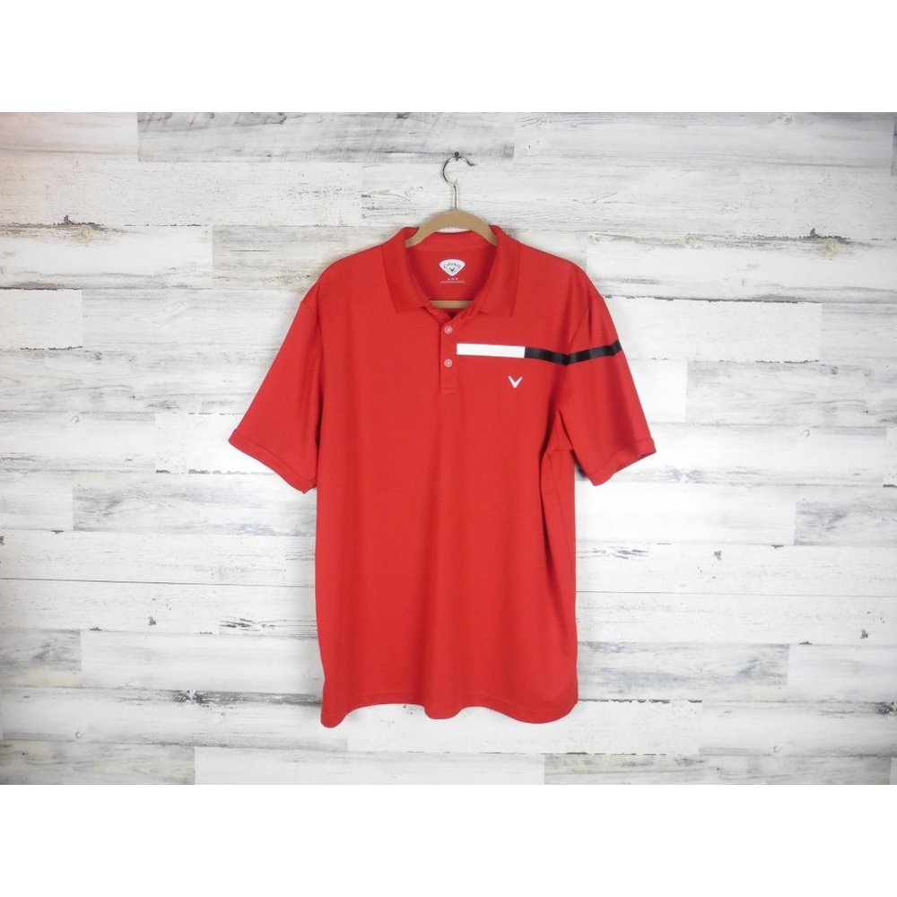 Callaway polo shirt men XL X-large red golf